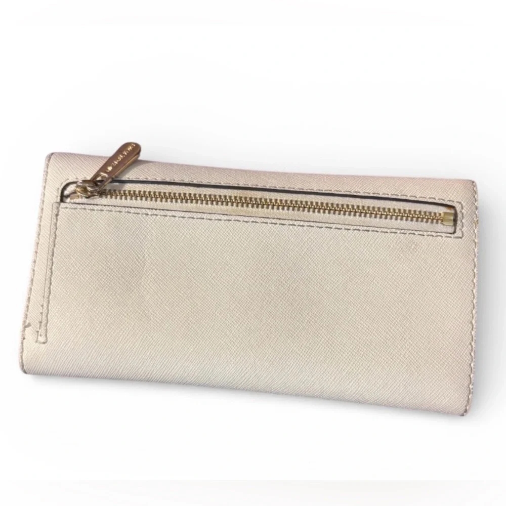 Michael Kors Beige Tri-Fold Wallet